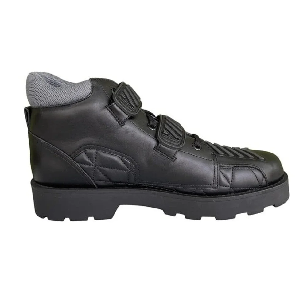 Gucci 718665 Black‎ Leather Quebec Hi-top Calf Men's Sneakers Shoe, Size G 11